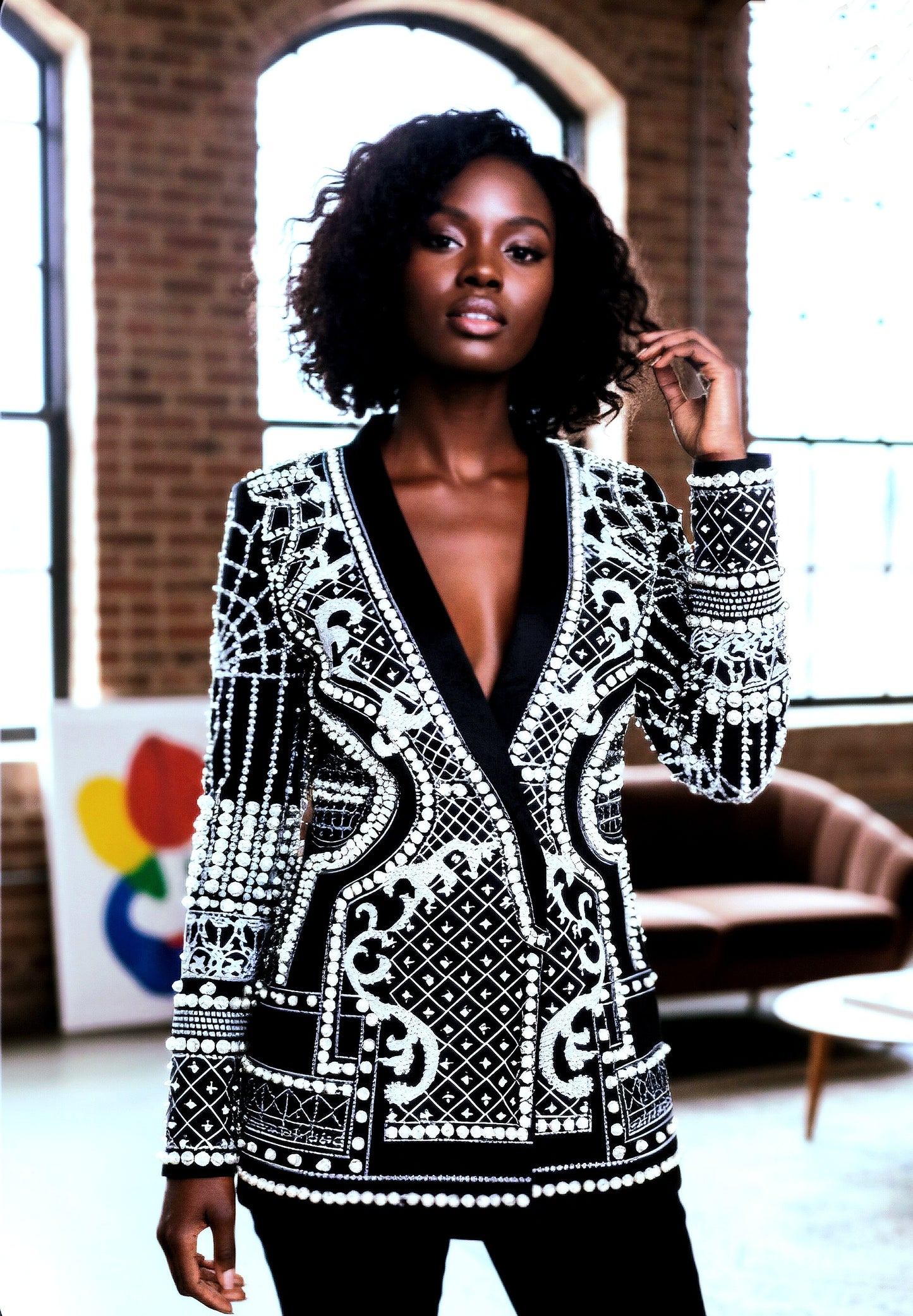 Pearl-Beaded Blazers