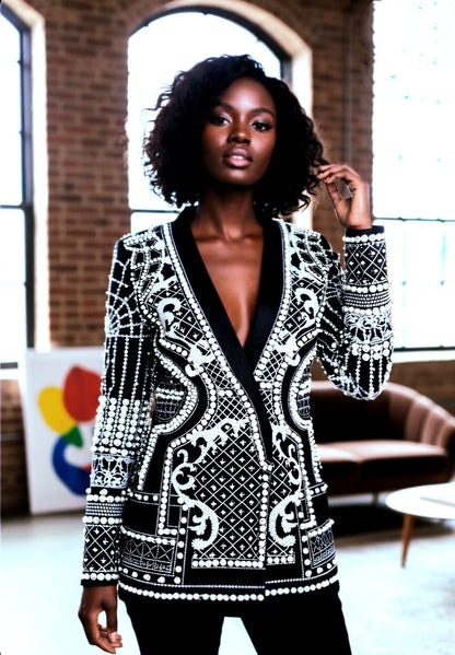 Pearl-Beaded Blazers