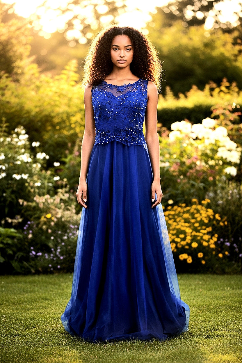 Deep V-Neck Hollow Back Bodycon Gown