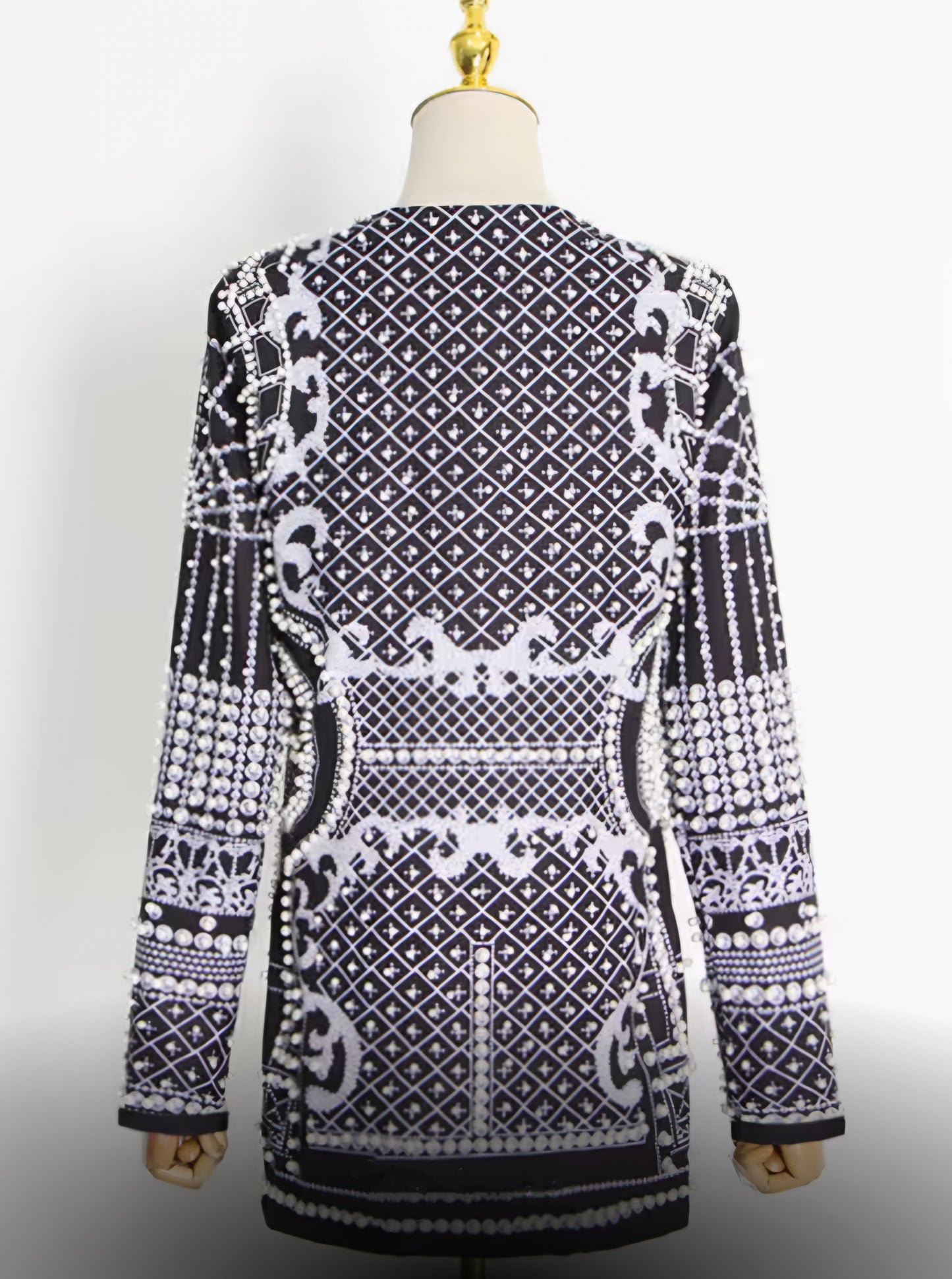 Pearl Beaded Jacket Coat