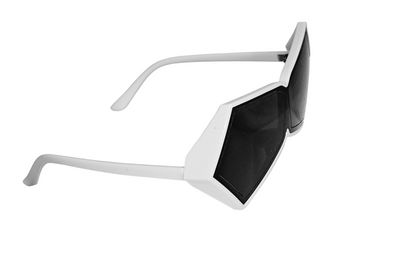 Black & White Polygonal Integrated Sunglasses