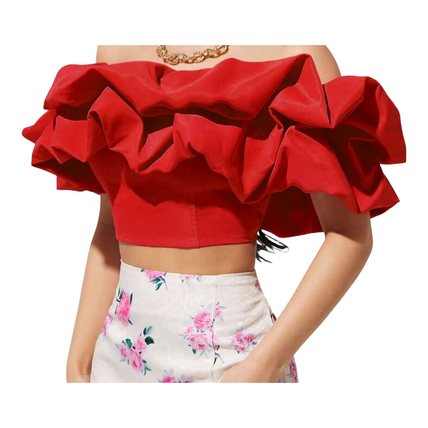 Off-Shoulder Ruffle Top