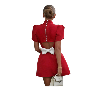 Petal Sleeve Mini Dress