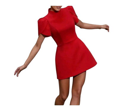 Petal Sleeve Mini Dress