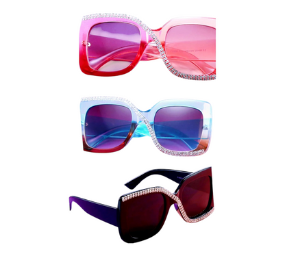 Oversized Luxury Rhinestone Sunglasses