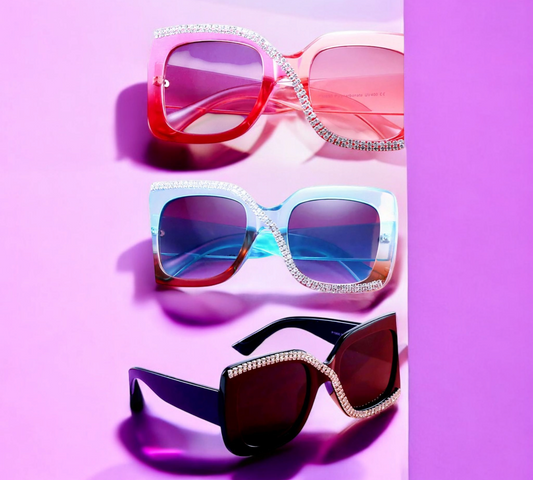 Oversized Luxury Rhinestone Sunglasses