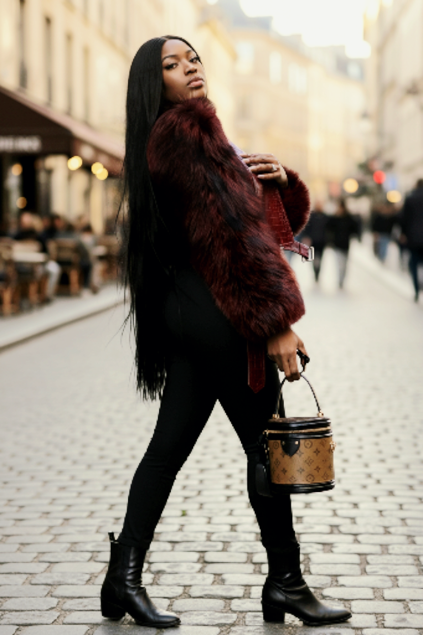 Fur Fluffy Faux Leather Short Jacket