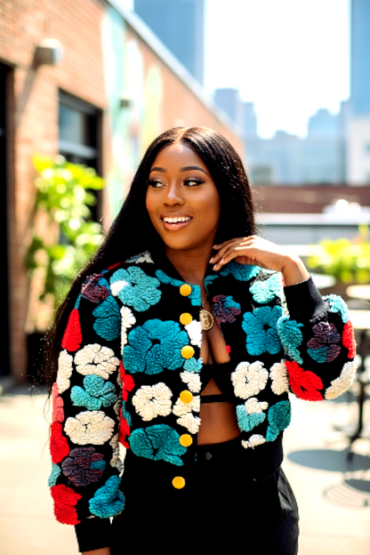 Elegant Floral Print Cardigan Jackets