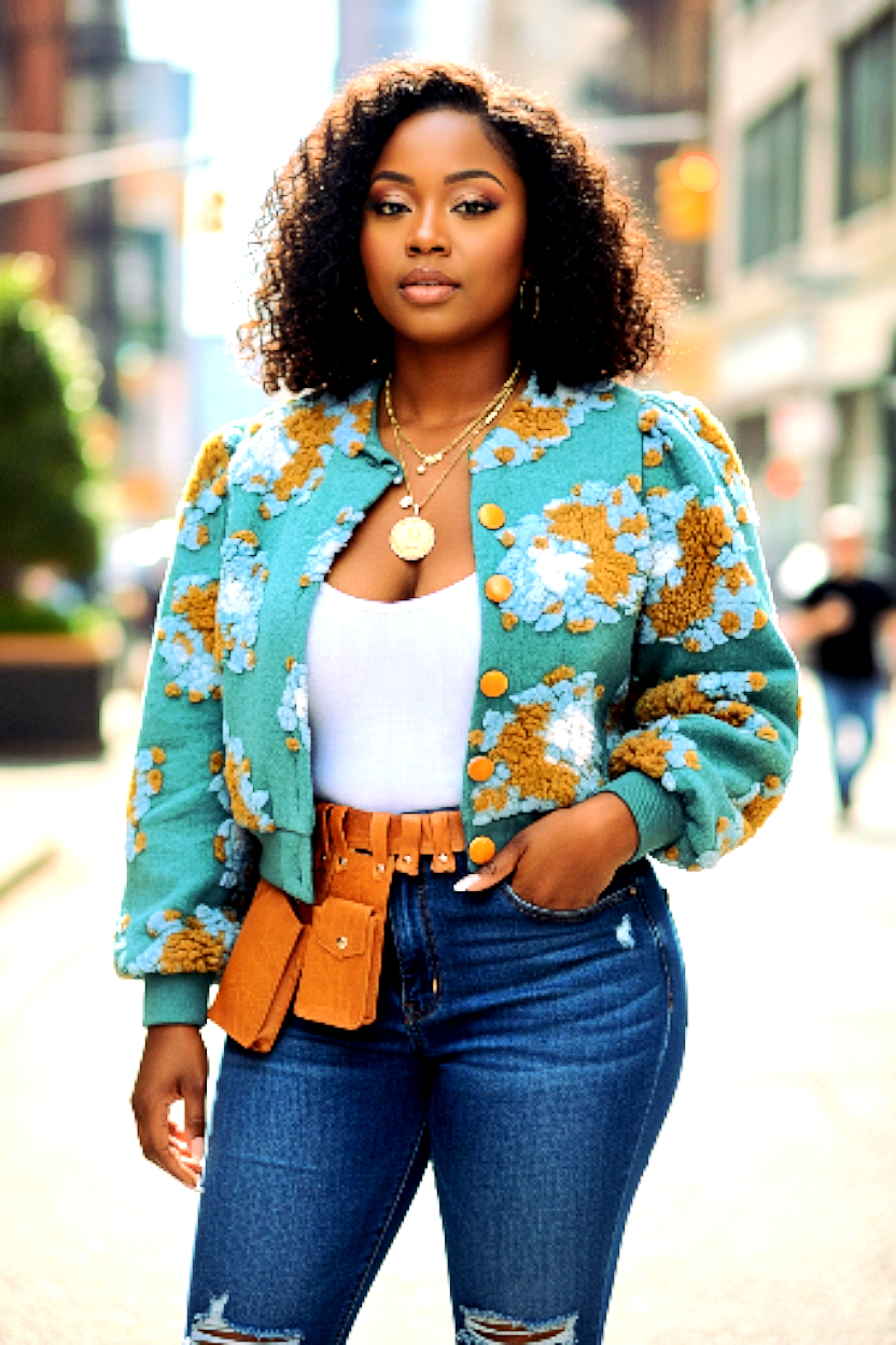 Elegant Floral Print Cardigan Jackets