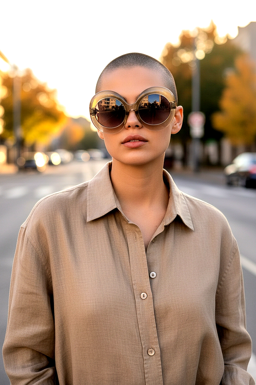 Oversized Trendy Oval Sunglasses