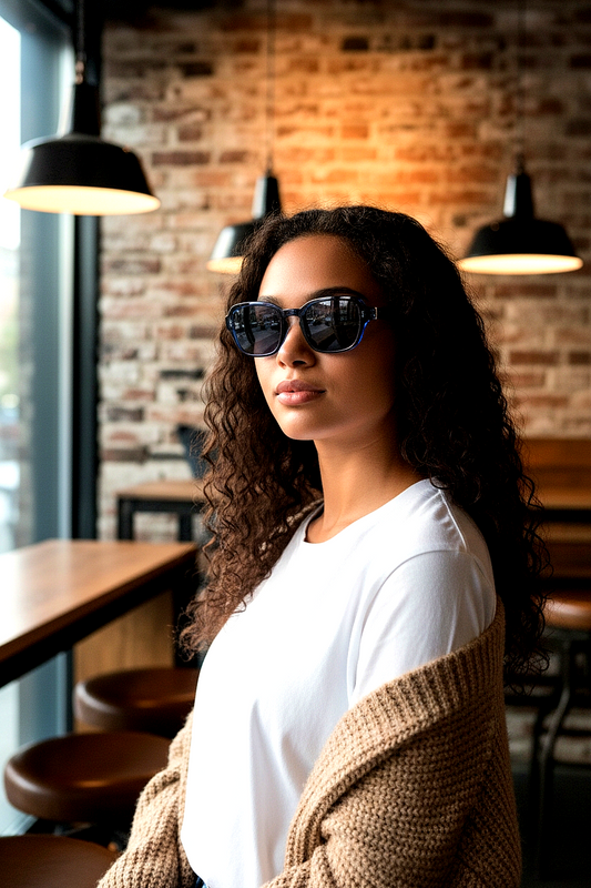 Navy Blue-Colored Sunglasses