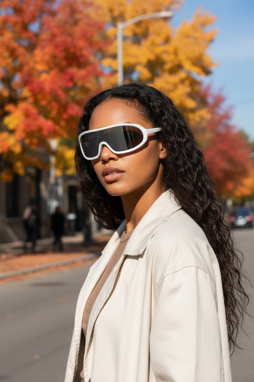 Futuristic Shield Punk Sports Sunglasses