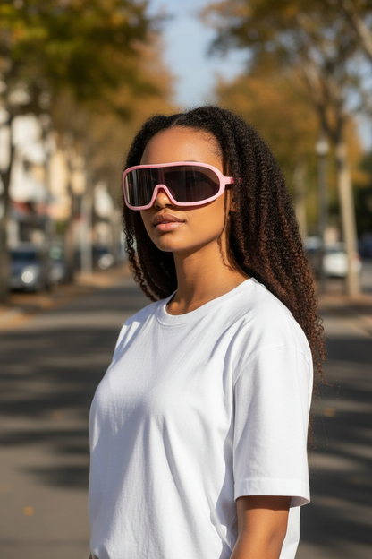 Futuristic Shield Punk Sports Sunglasses