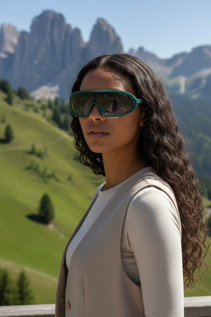 Futuristic Shield Punk Sports Sunglasses