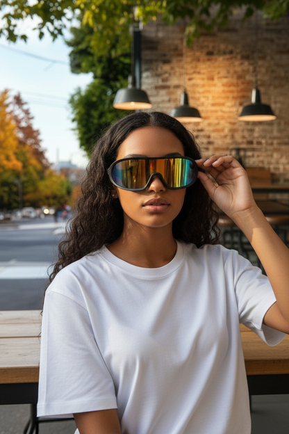 Futuristic Shield Punk Sports Sunglasses