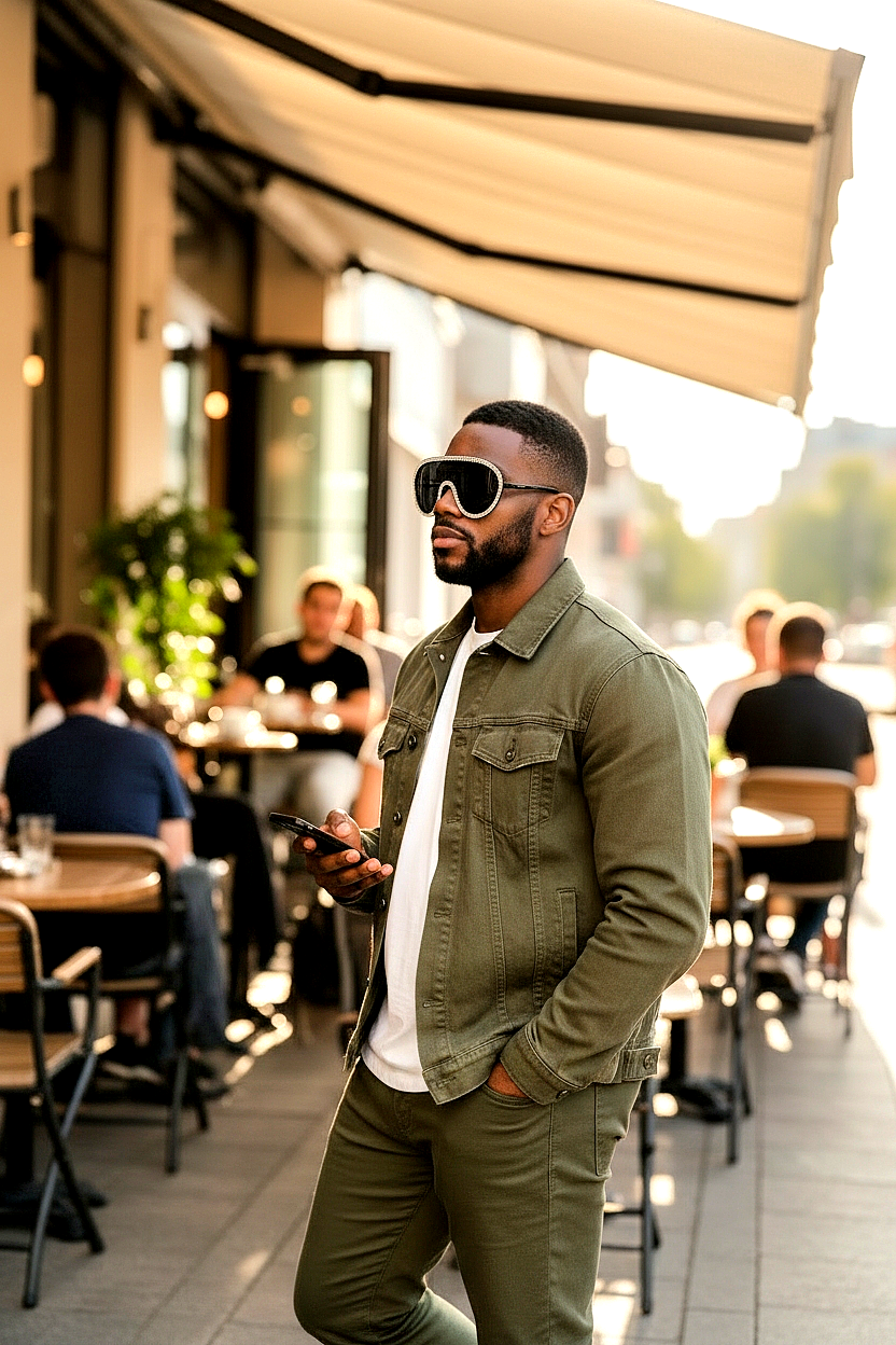 Oversized Rhinetones Goggle-Style Aviator Sunglasses