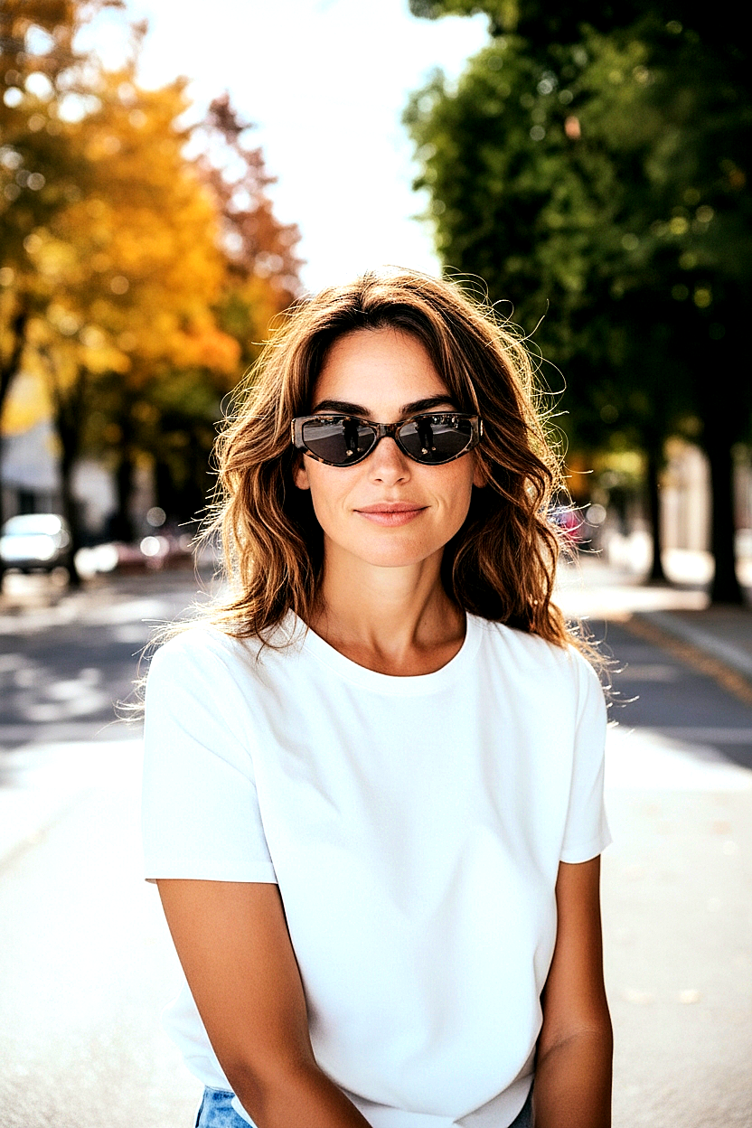 Small Triangular Frame Cat-Eye Sunglasses