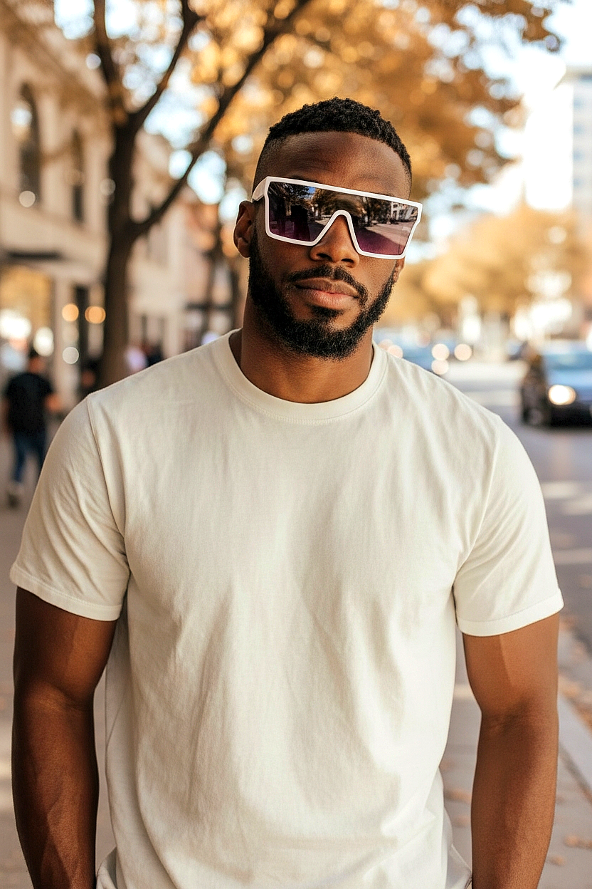 Oversized Flat-Top Square Acetate Gradient Lens Sunglasses