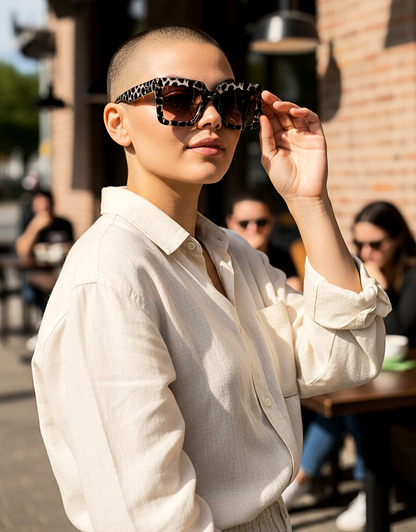 Rectangular Clear Luxury Unisex Glasses