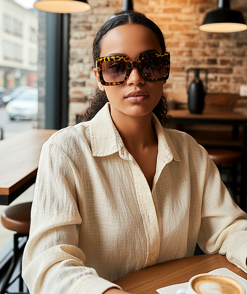 Rectangular Clear Luxury Unisex Glasses