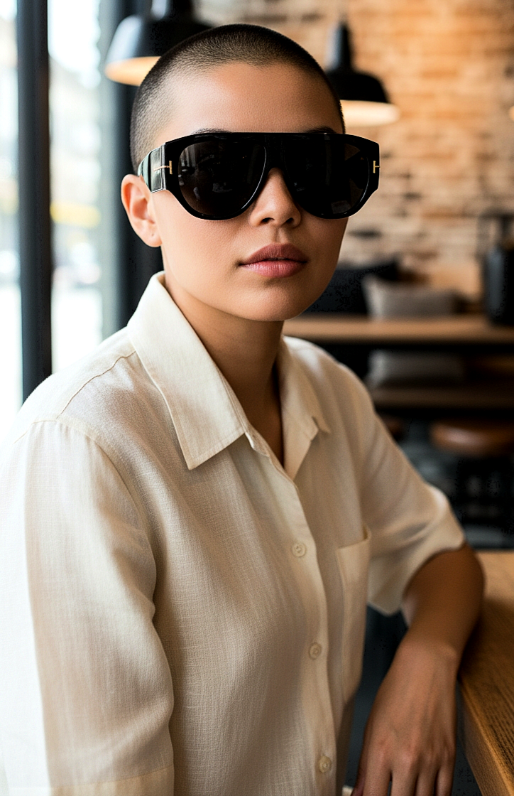 Aviator Style Frog-Eve Shades
