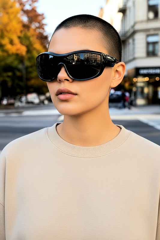 Modern Oversized Sporty Sunglasses