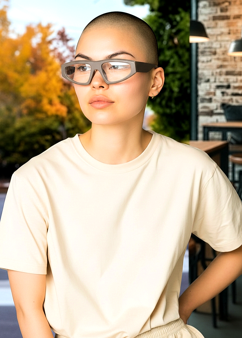 Small Retro Bold Angular Style Eyeglasses
