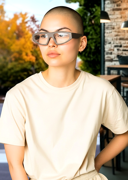 Small Retro Bold Angular Style Eyeglasses