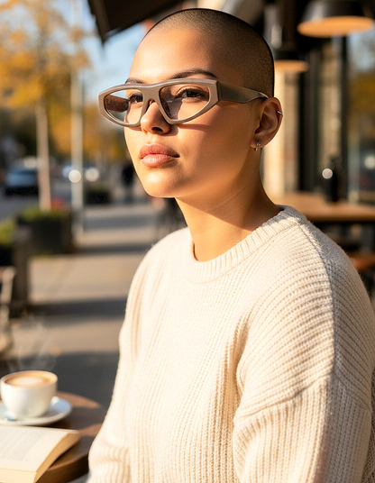 Small Retro Bold Angular Style Eyeglasses