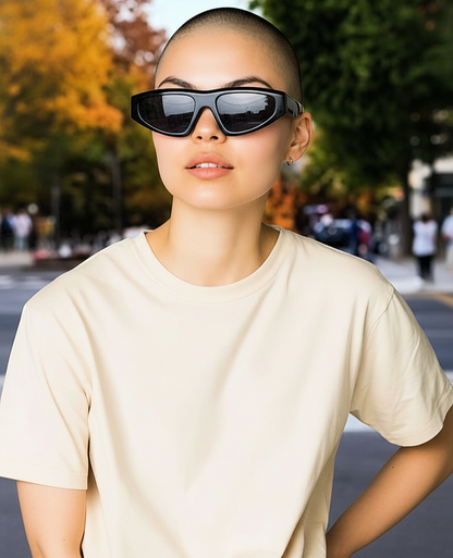 Small Retro Bold Angular Style Eyeglasses
