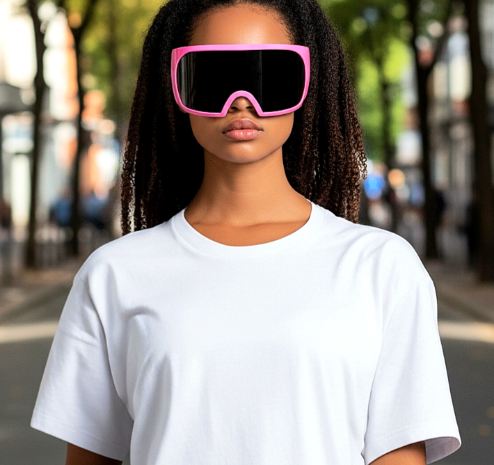 Oversized Bold Futuristic Wrap-Around Frames Sunglasses