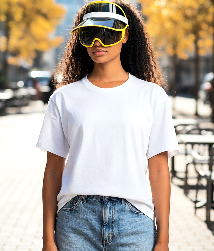 Oversized Bold Futuristic Wrap-Around Frames Sunglasses