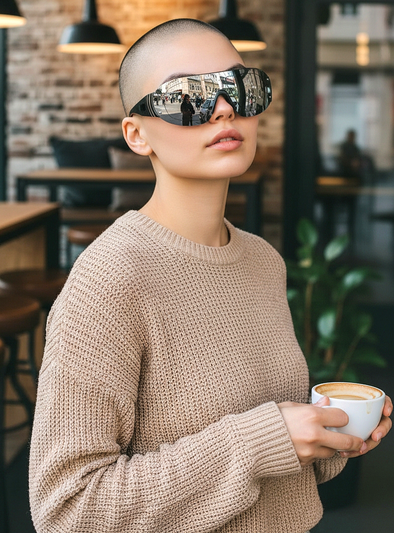 Sporty Wrap-Around Reflective Multicolored  Sunglasses