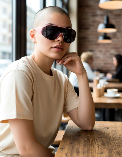 Sporty Wrap-Around Reflective Multicolored  Sunglasses