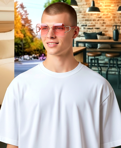 Vintage Oversized Butterfly Squared Sunglasses