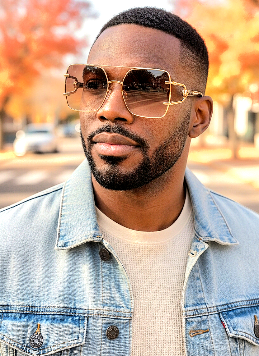 Vintage Oversized Butterfly Squared Sunglasses