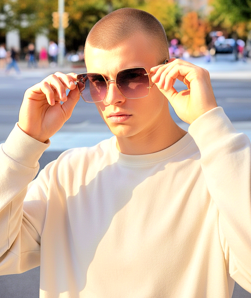 Vintage Oversized Butterfly Squared Sunglasses