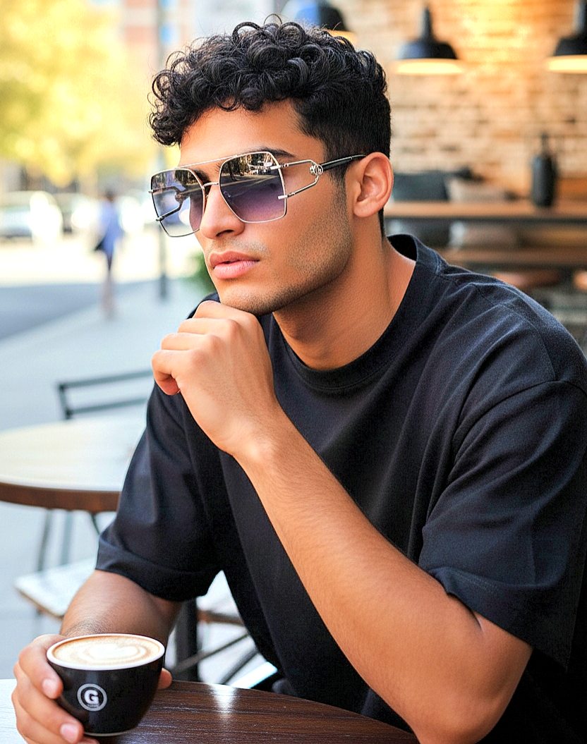 Vintage Oversized Butterfly Squared Sunglasses