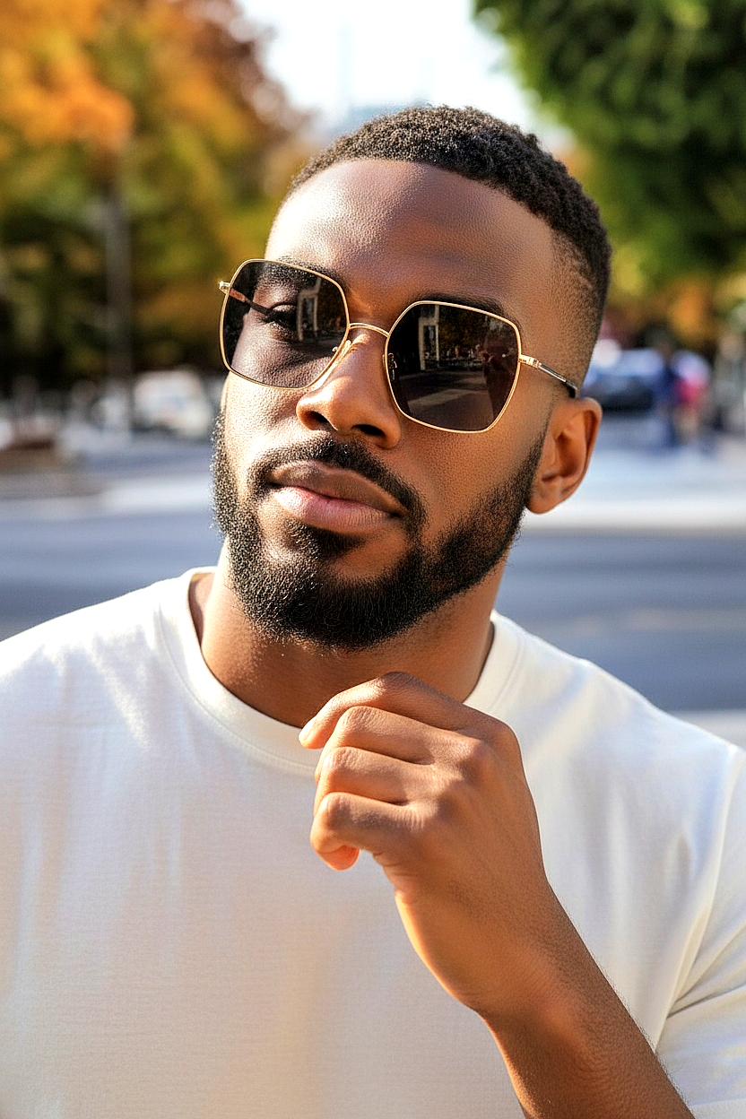 Vintage Oversized Butterfly Squared Sunglasses
