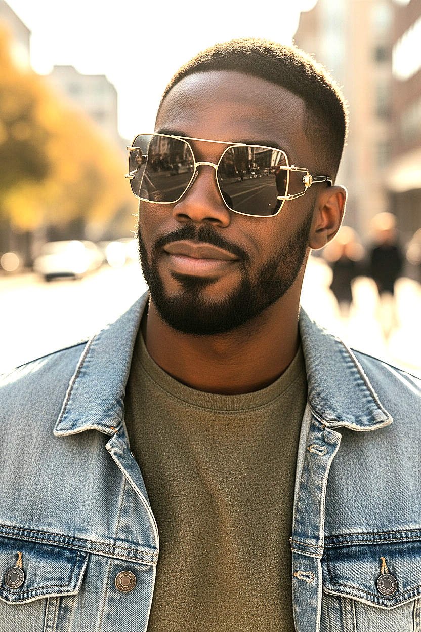Vintage Oversized Butterfly Squared Sunglasses