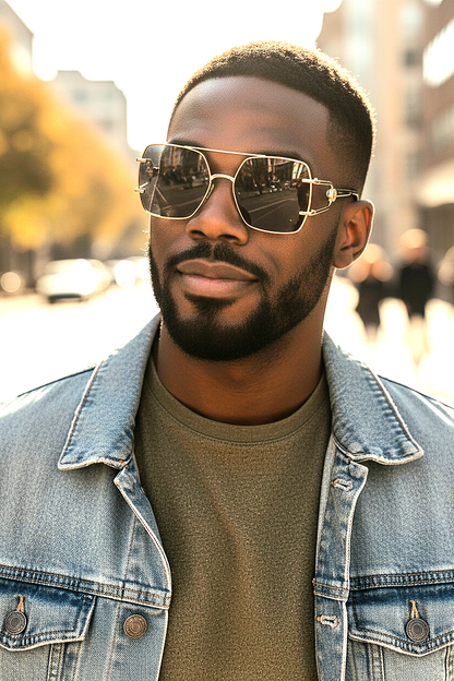 Vintage Oversized Butterfly Squared Sunglasses