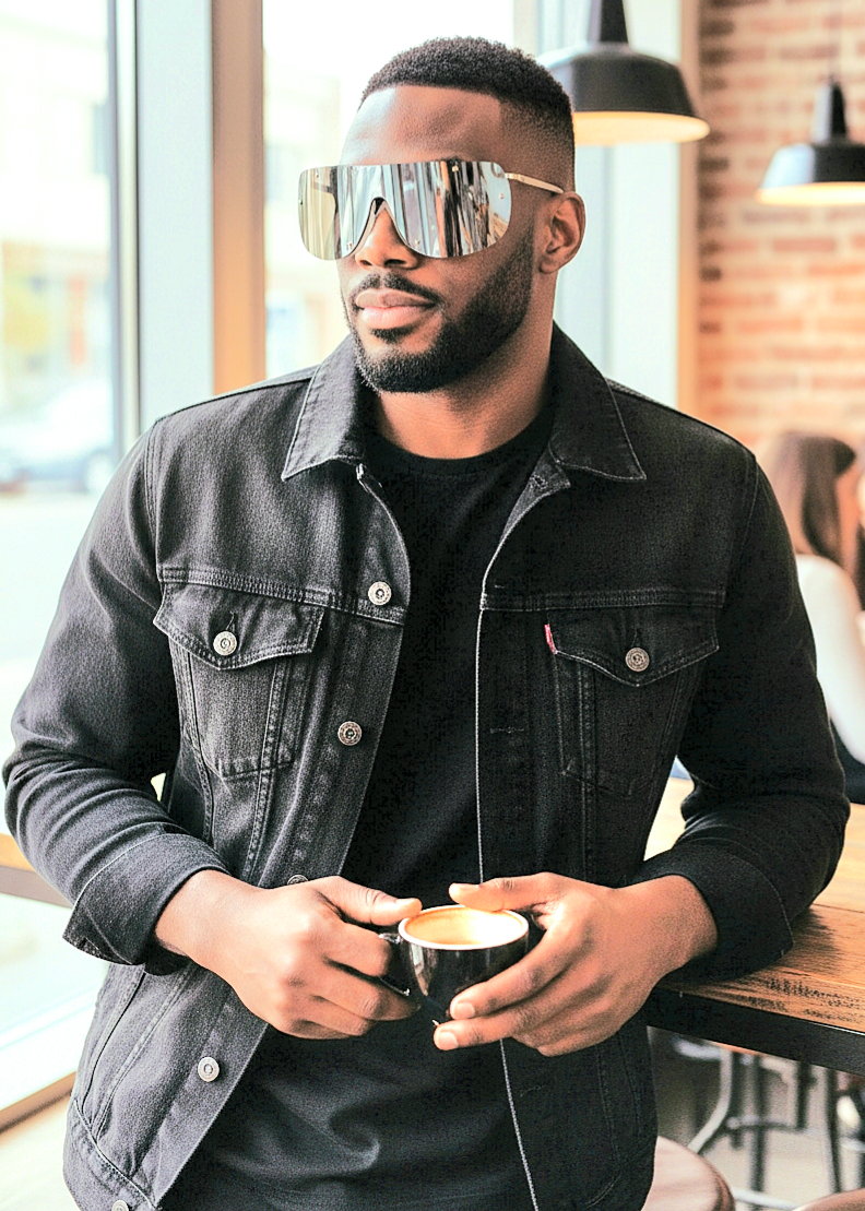Futuristic Rimless Mirrored Lens Sunglasses
