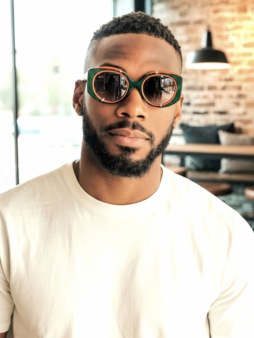 Vintage Oversized Oval-Shaped Sunglasses
