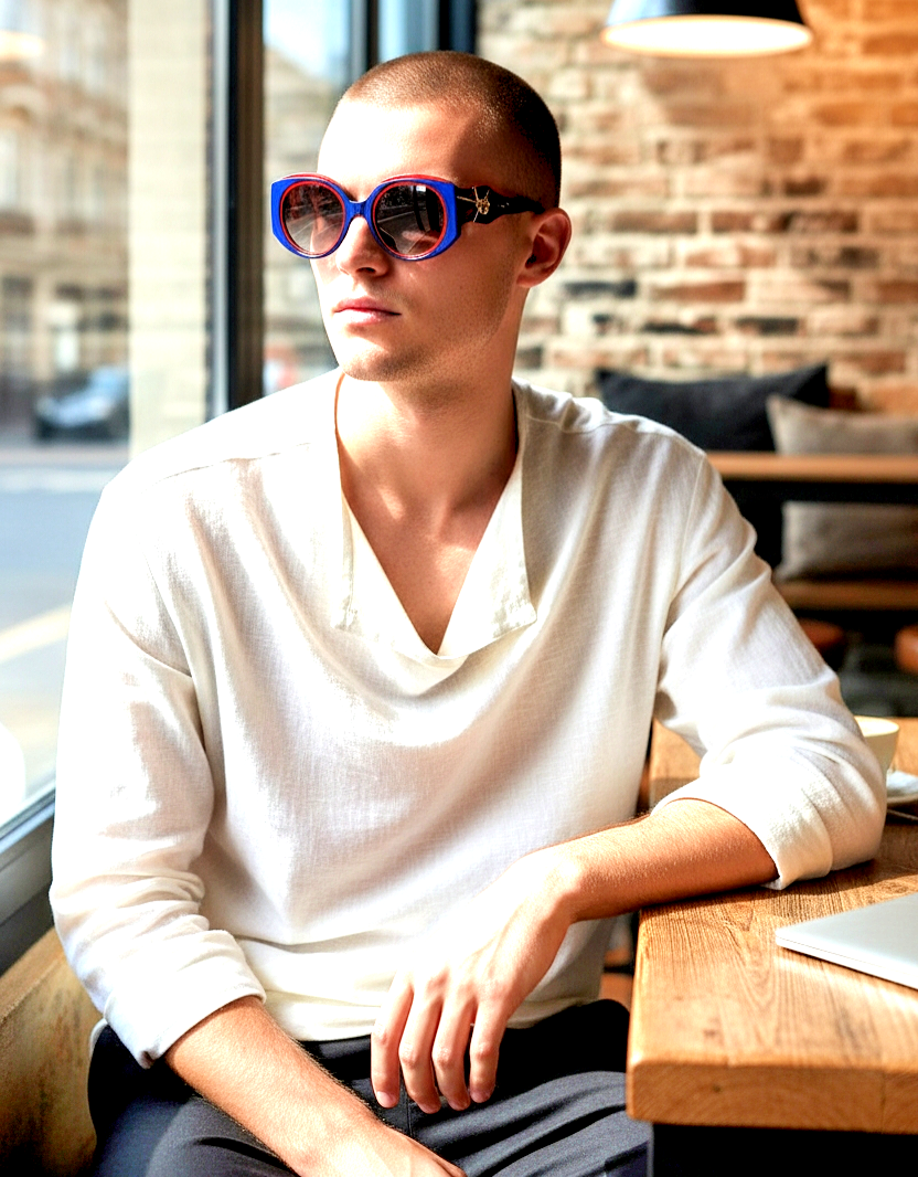 Vintage Oversized Oval-Shaped Sunglasses