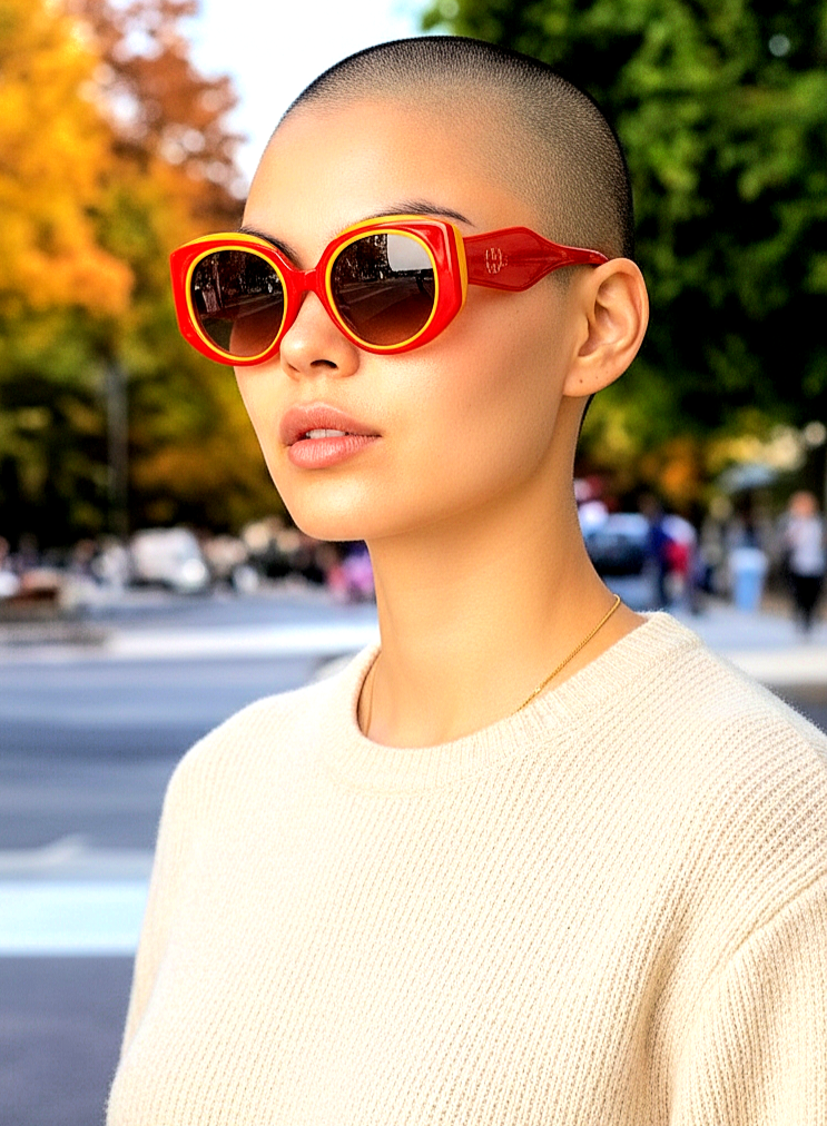 Vintage Oversized Oval-Shaped Sunglasses
