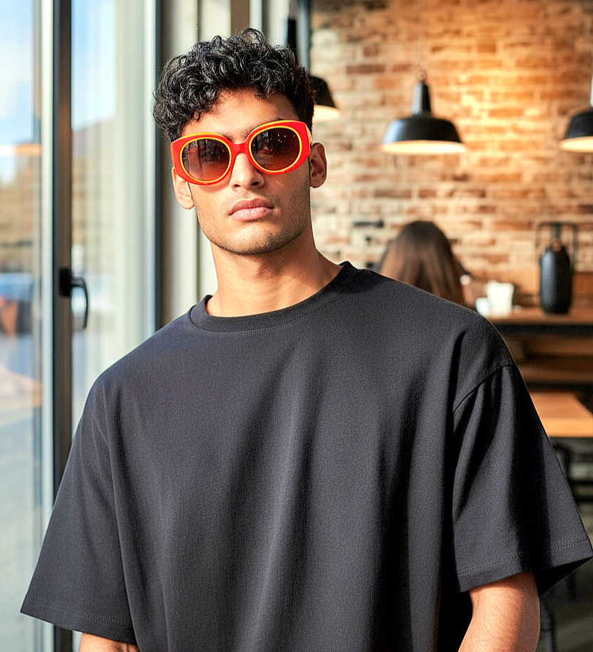 Vintage Oversized Oval-Shaped Sunglasses
