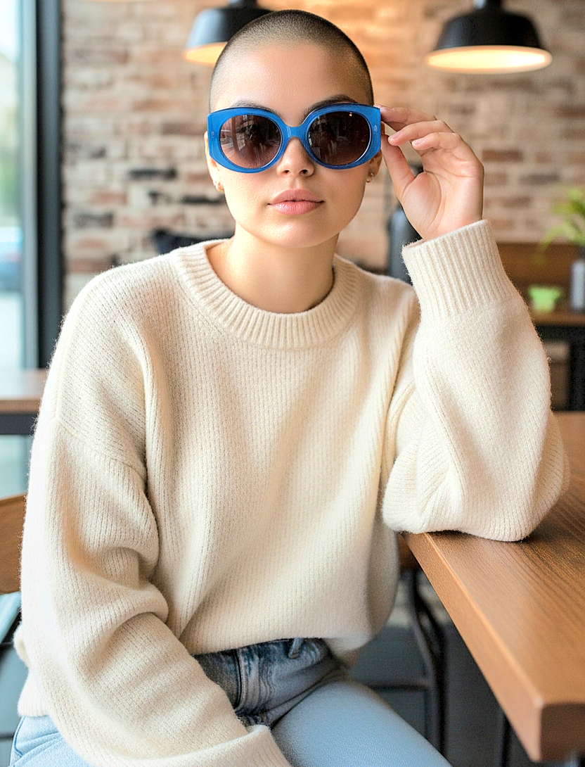 Vintage Oversized Oval-Shaped Sunglasses