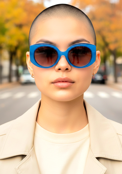 Vintage Oversized Oval-Shaped Sunglasses