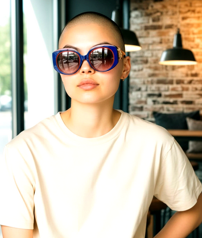 Vintage Oversized Oval-Shaped Sunglasses