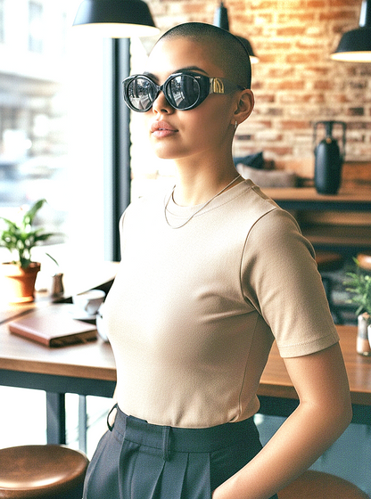 Vintage Oversized Oval-Shaped Sunglasses